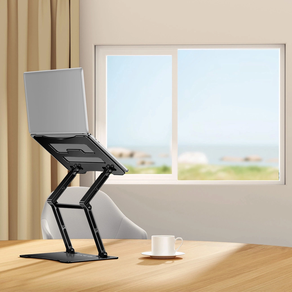 Nešiojamas kompiuteris stand Wozinsky WRS-CPY75DSB aluminum + Free! smartphone stand - juodas