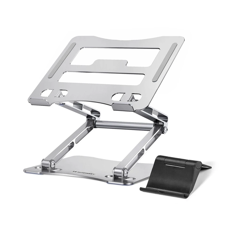 Wozinsky WRS-CPY75DSS aluminum nešiojamo kompiuterio stovas – sidabro spalvos