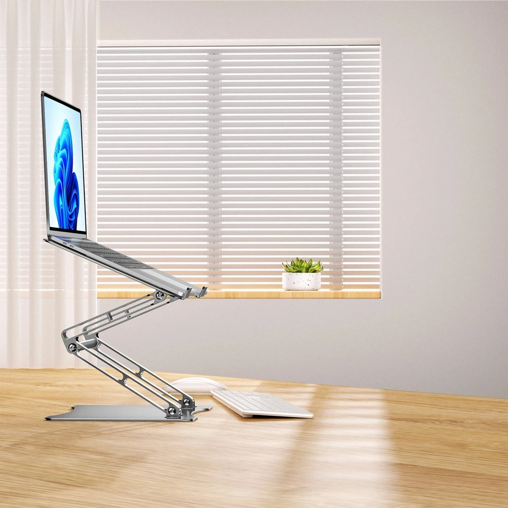 Wozinsky WRS-CPY75DSS aluminum nešiojamo kompiuterio stovas – sidabro spalvos