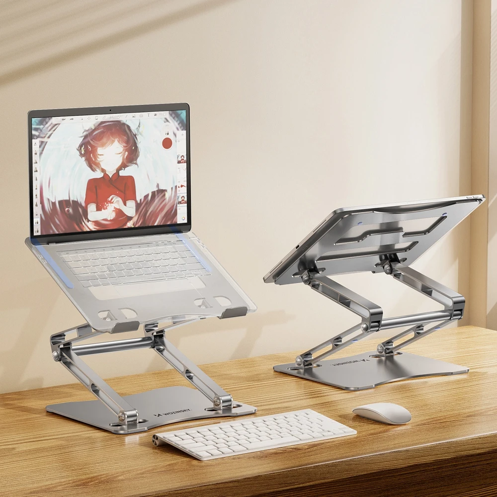 Wozinsky WRS-CPY75DSS aluminum nešiojamo kompiuterio stovas – sidabro spalvos
