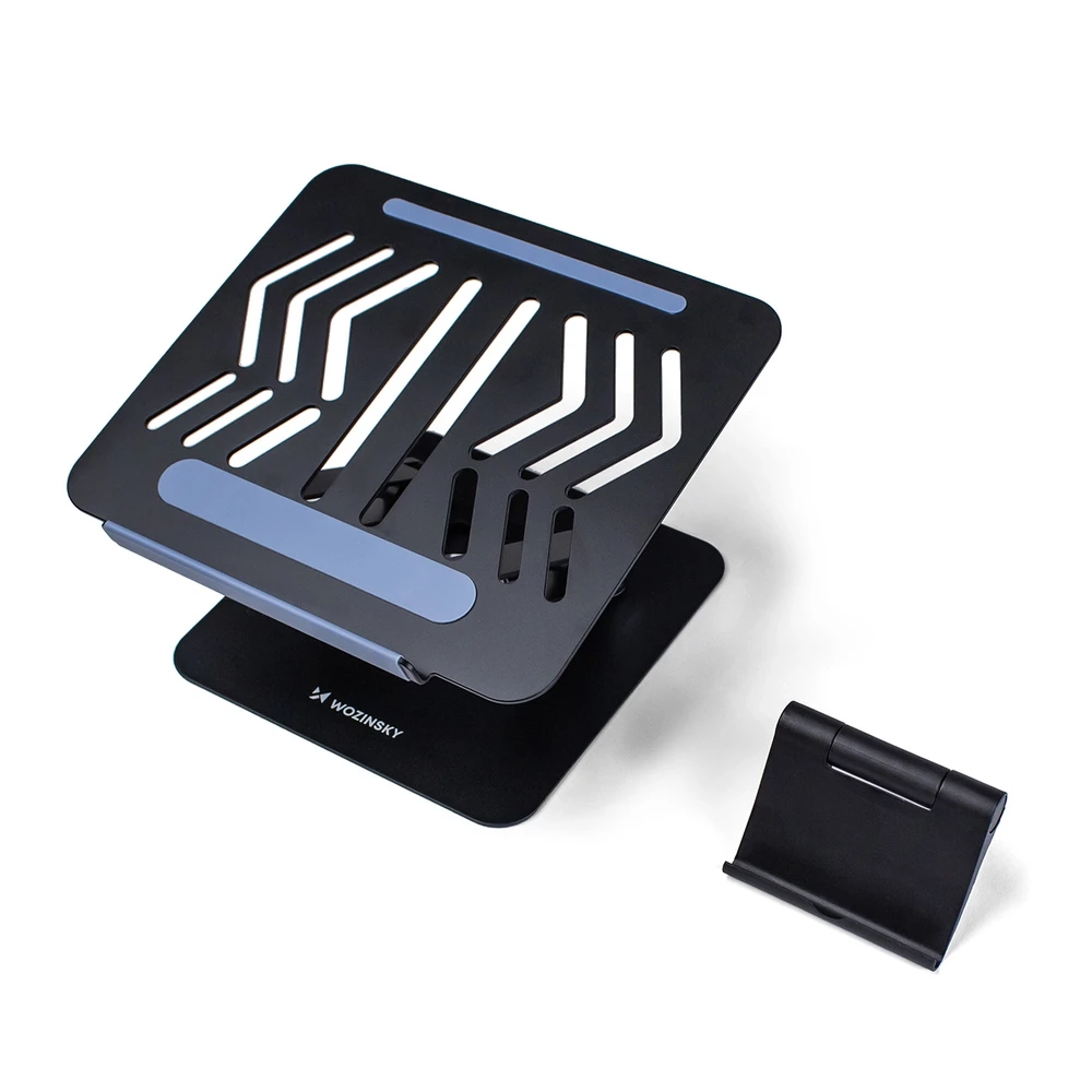 Nešiojamas kompiuteris stand Wozinsky WRS-CPY84SB 360 aluminum – juodos spalvos