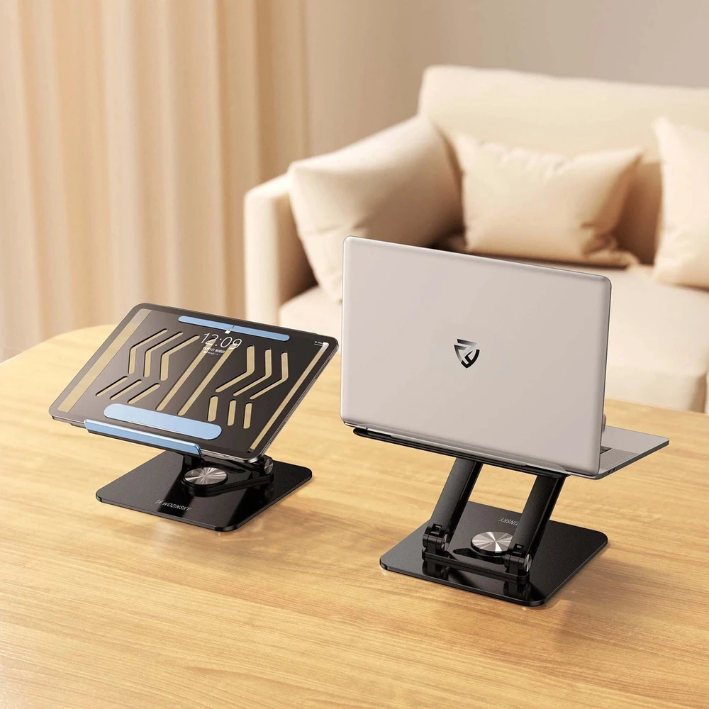 Nešiojamas kompiuteris stand Wozinsky WRS-CPY84SB 360 aluminum – juodos spalvos