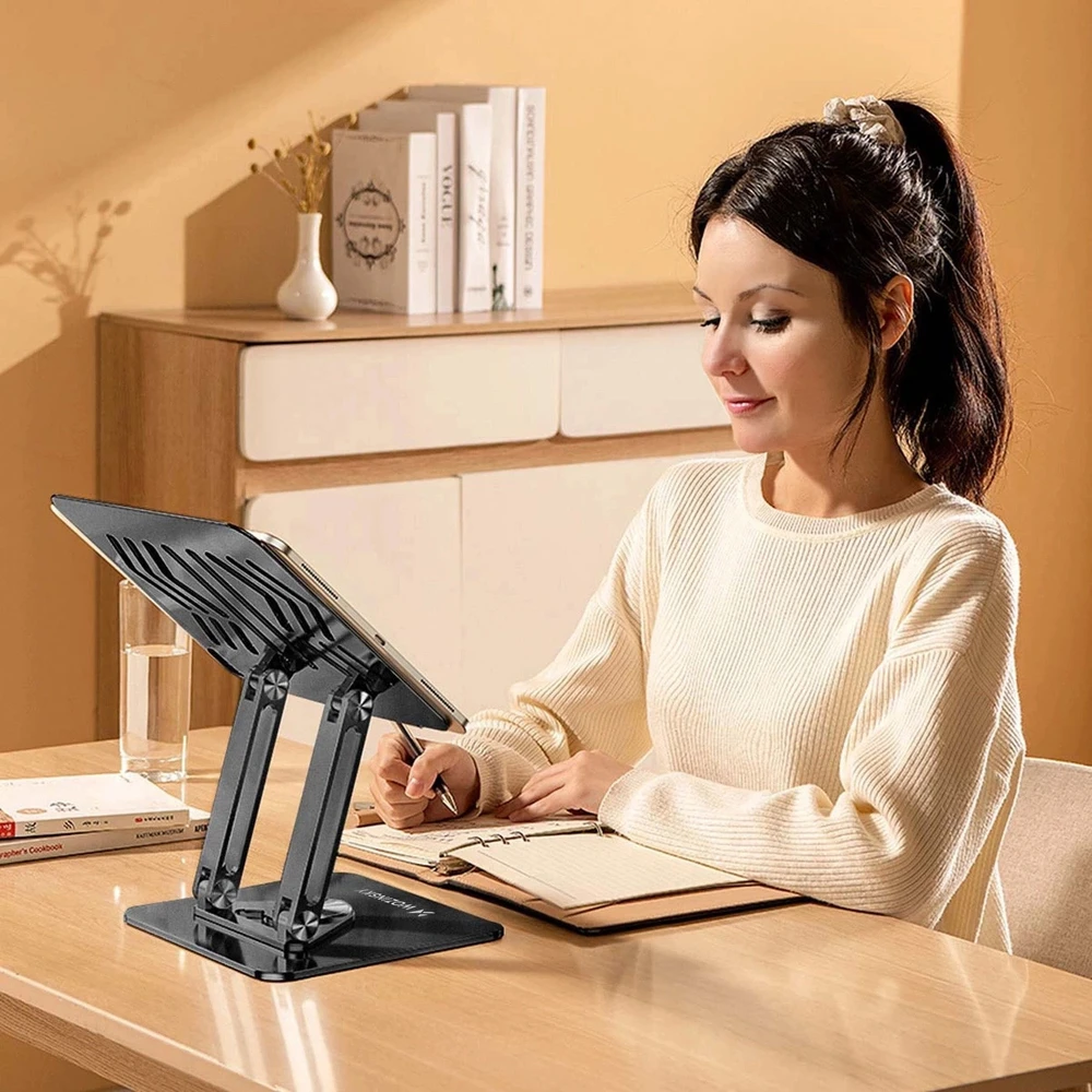 Nešiojamas kompiuteris stand Wozinsky WRS-CPY84SB 360 aluminum – juodos spalvos