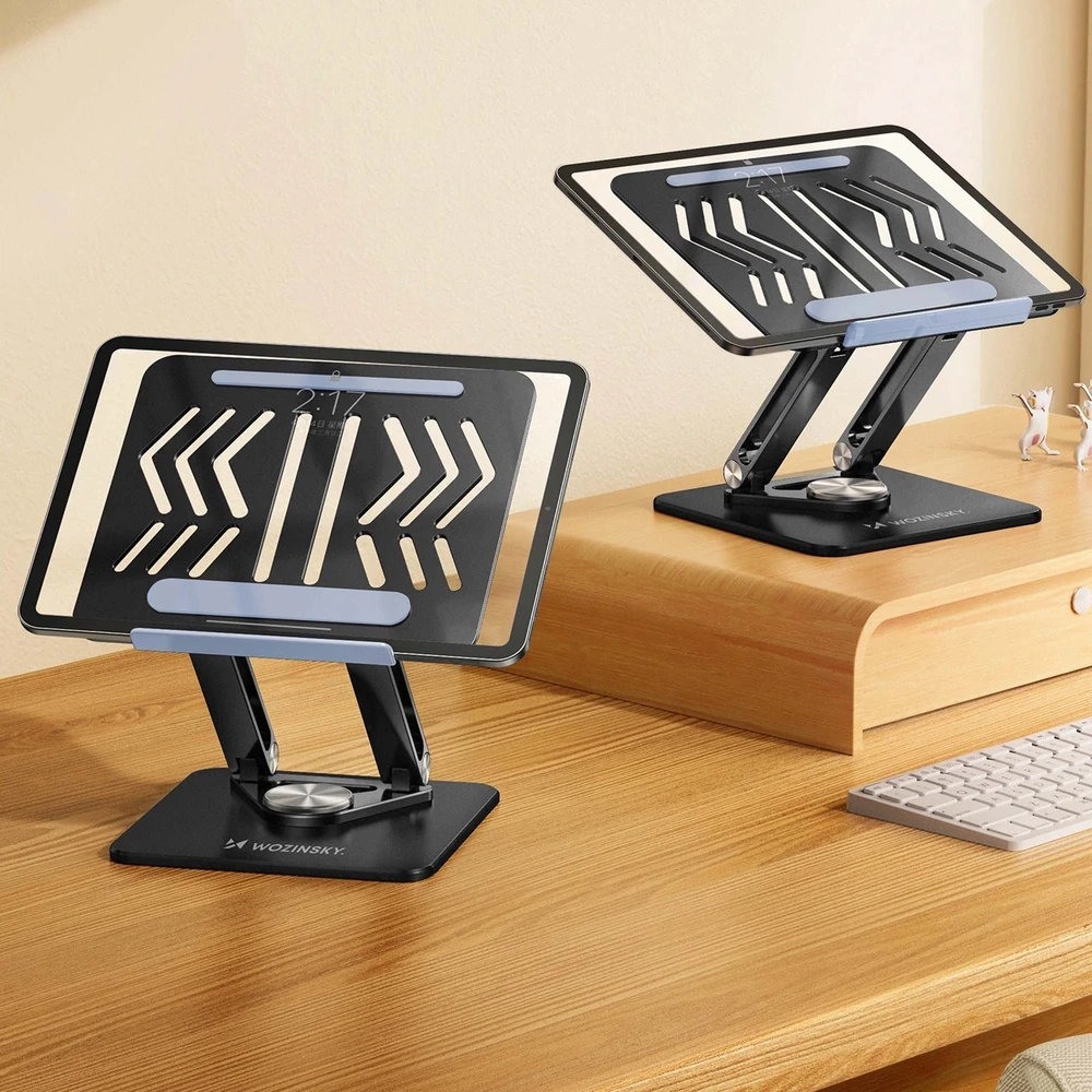 Nešiojamas kompiuteris stand Wozinsky WRS-CPY84SB 360 aluminum – juodos spalvos