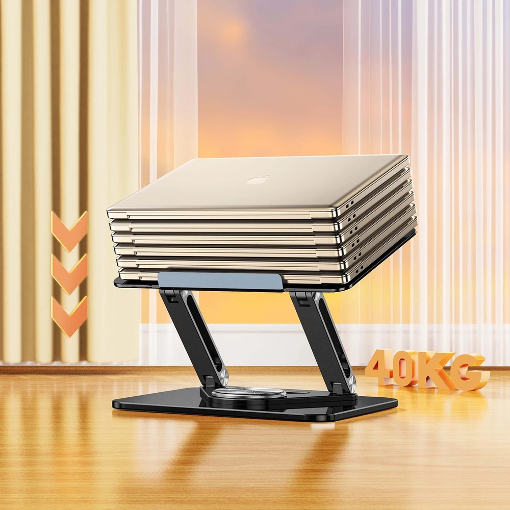 Nešiojamas kompiuteris stand Wozinsky WRS-CPY84SB 360 aluminum – juodos spalvos