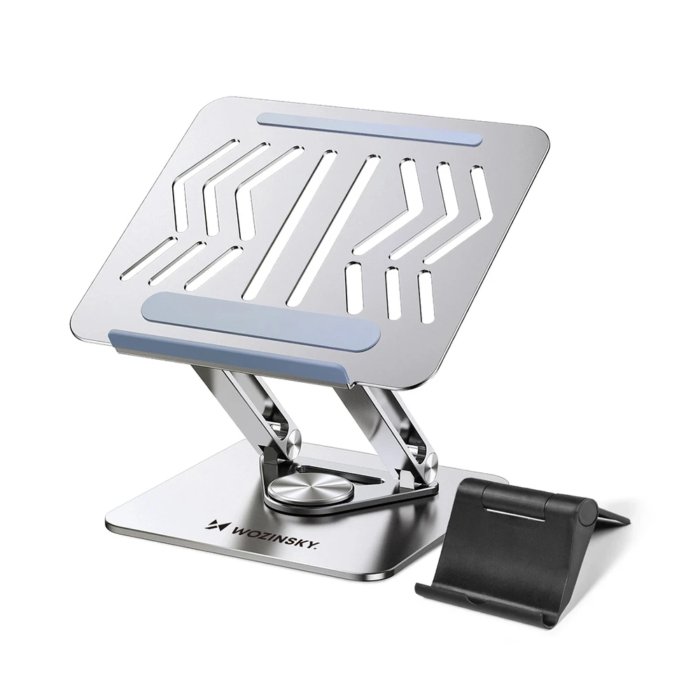 Wozinsky WRS-CPY84SS Aluminum nešiojamo kompiuterio stovas – sidabro spalvos