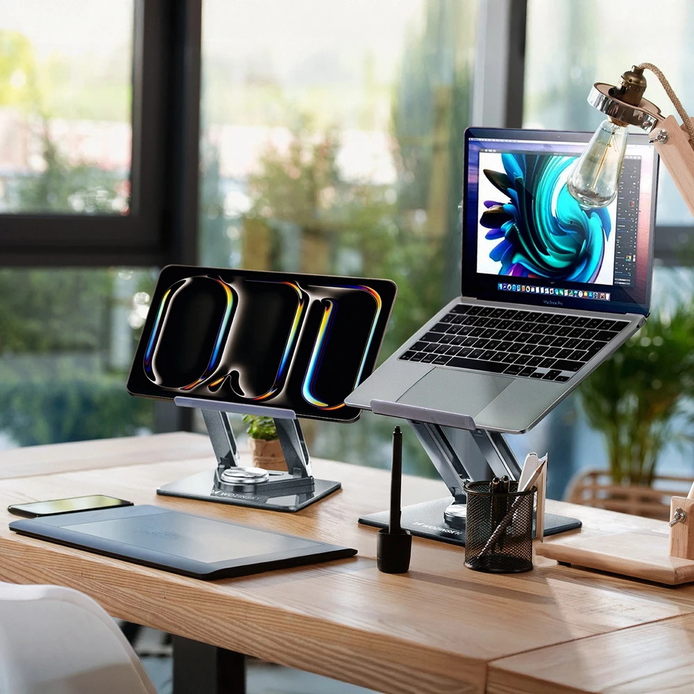 Wozinsky WRS-CPY84SS Aluminum nešiojamo kompiuterio stovas – sidabro spalvos
