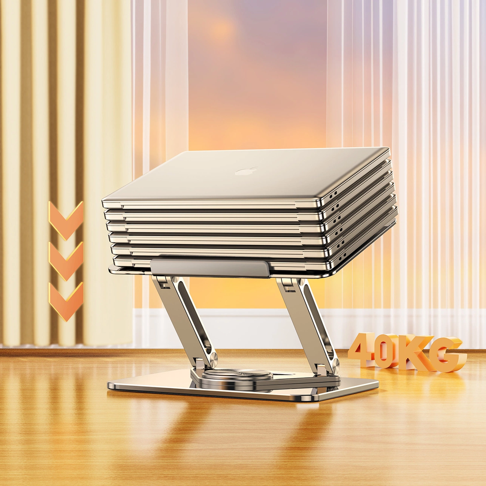 Nešiojamas kompiuteris stand Wozinsky WRS-CPY84SS aluminum + Free! smartphone stand - sidabrinis