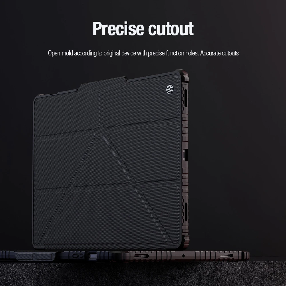 Nillkin Bumper PRO Protective Stand Multi-angle Samsung Galaxy Tab S9+ dėklas planšetiniam kompiuteriui juodos spalvos