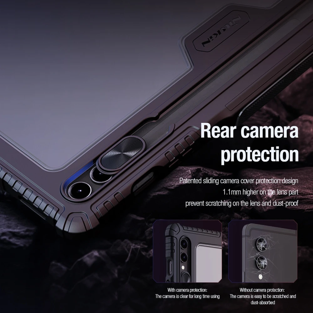 Nillkin Bumper PRO Protective Stand Multi-angle Samsung Galaxy Tab S9+ dėklas planšetiniam kompiuteriui juodos spalvos