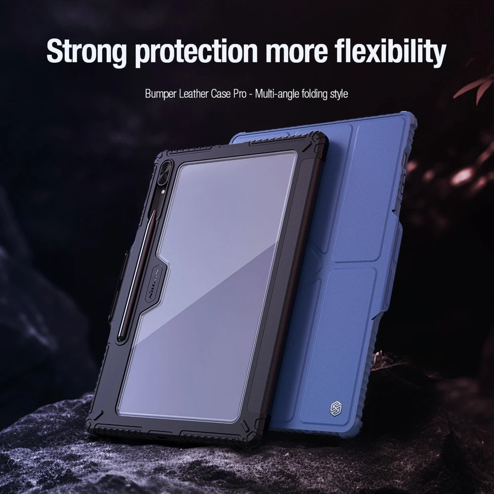 Nillkin Bumper PRO Protective Stand Multi-angle Samsung Galaxy Tab S9+ dėklas planšetiniam kompiuteriui juodos spalvos