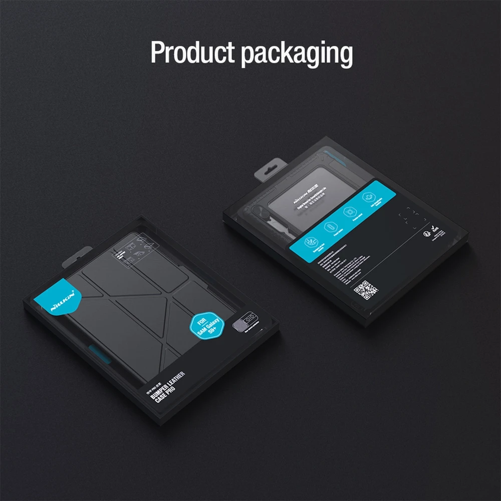 Nillkin Bumper PRO Protective Stand Multi-angle Samsung Galaxy Tab S9+ dėklas planšetiniam kompiuteriui juodos spalvos