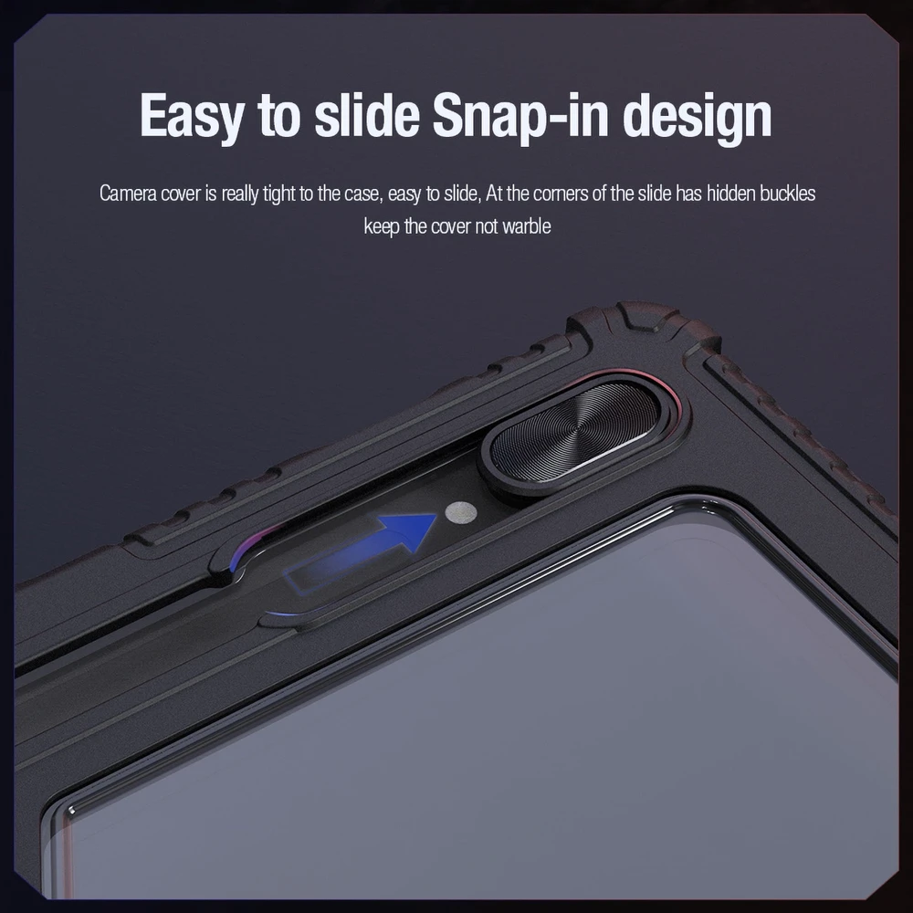 Nillkin Bumper PRO Protective Stand Multi-angle Samsung Galaxy Tab S9+ dėklas planšetiniam kompiuteriui juodos spalvos