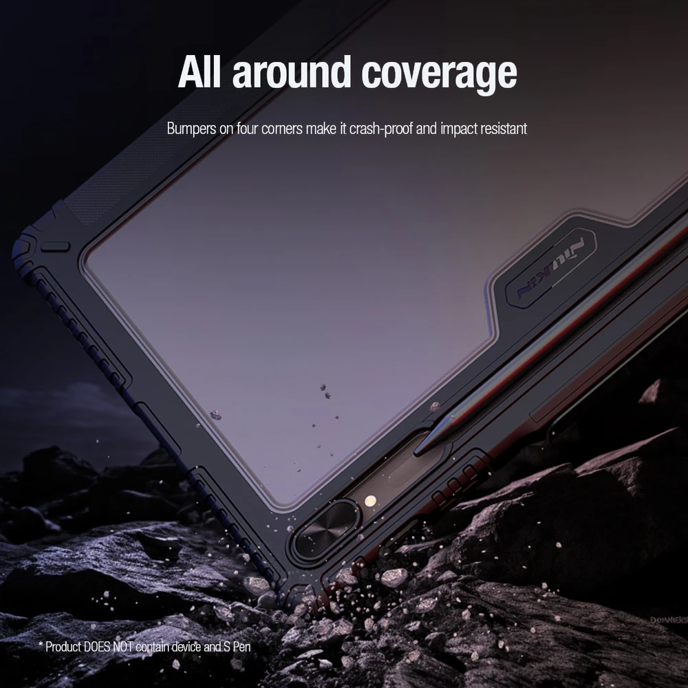Nillkin Bumper PRO Protective Stand Multi-angle Samsung Galaxy Tab S9+ dėklas planšetiniam kompiuteriui juodos spalvos