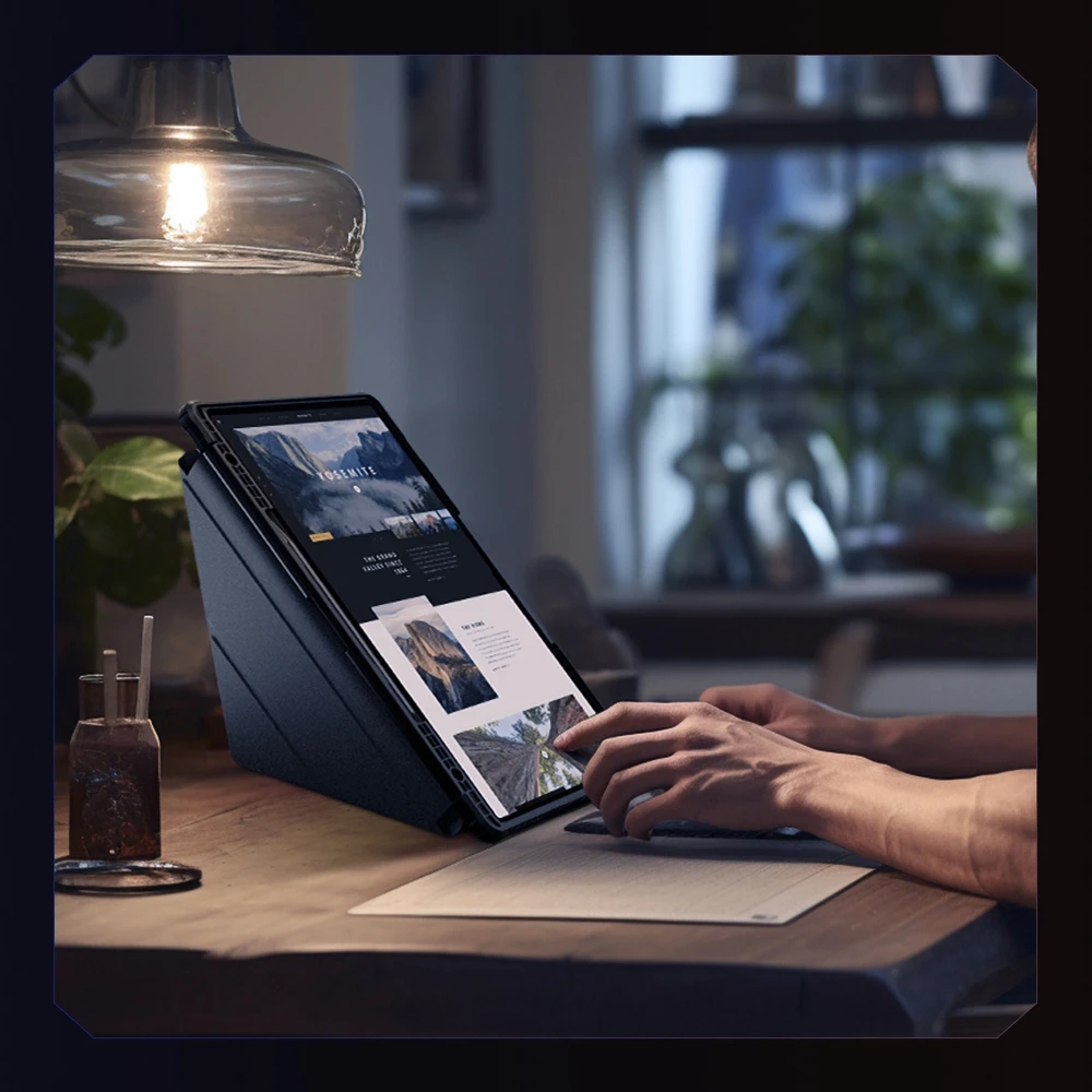 Nillkin Bumper PRO Protective Stand Multi-angle Samsung Galaxy Tab S9+ dėklas planšetiniam kompiuteriui juodos spalvos