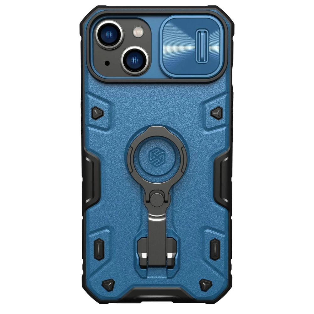 Nillkin CamShield Armor Pro Apple iPhone 14 Plus armored with camera ring stand dėklas telefonui mėlynos spalvos
