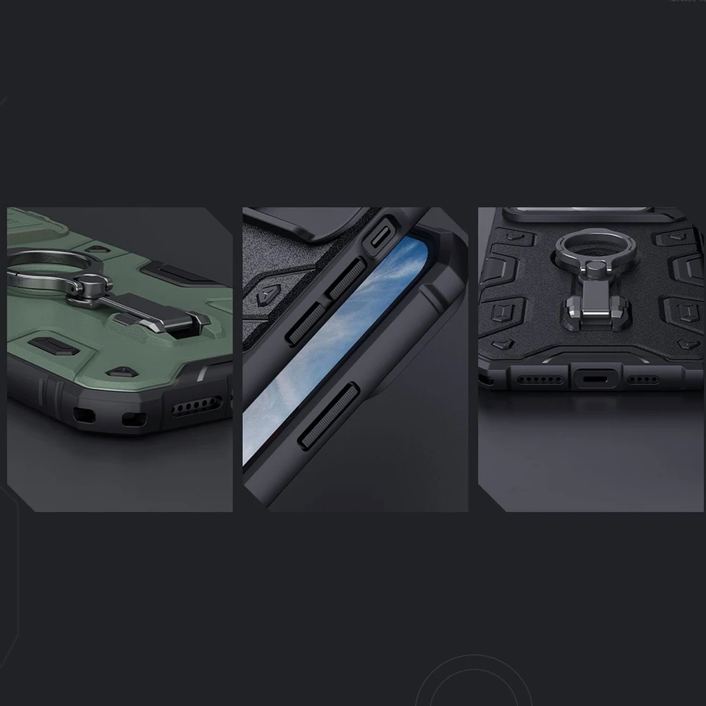 Nillkin CamShield Armor Pro Apple iPhone 14 Plus armored with camera ring stand dėklas telefonui mėlynos spalvos