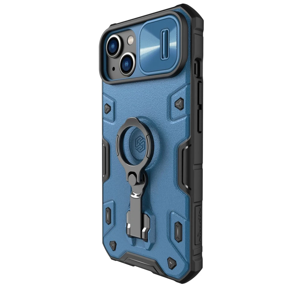 Nillkin CamShield Armor Pro Apple iPhone 14 Plus armored with camera ring stand dėklas telefonui mėlynos spalvos