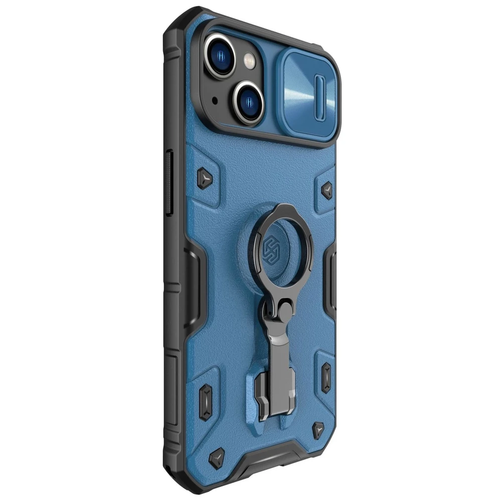 Nillkin CamShield Armor Pro Apple iPhone 14 Plus armored with camera ring stand dėklas telefonui mėlynos spalvos
