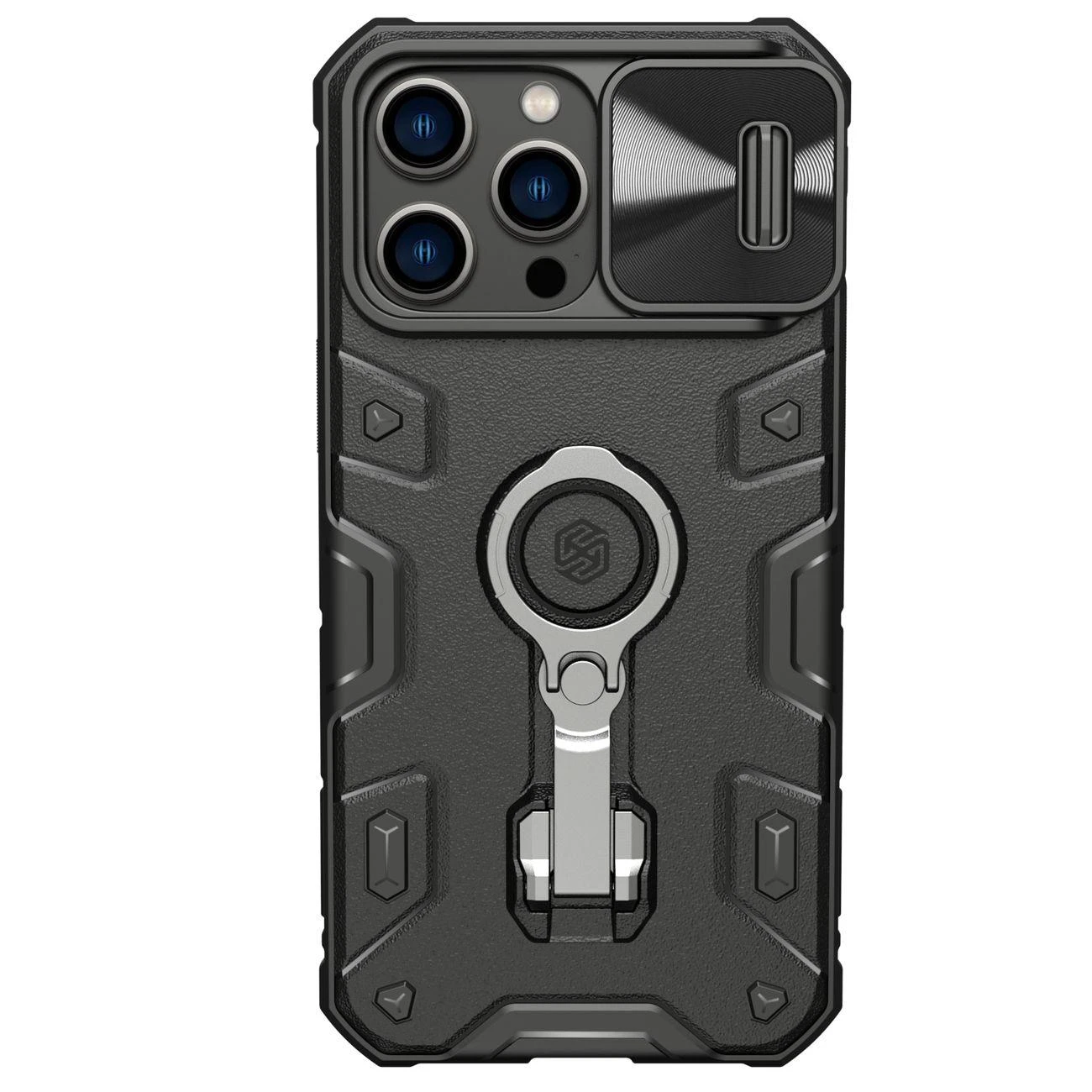 Nillkin CamShield Armor Pro dėklas, skirtas iPhone 14 Pro Max (juodas)