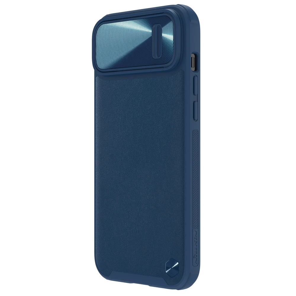 Nillkin CamShield Leather S Apple iPhone 14 Plus with camera dėklas telefonui mėlynos spalvos