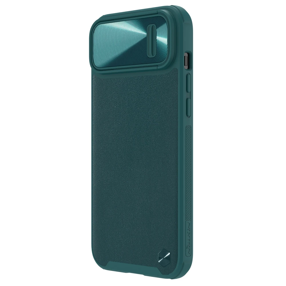 Nillkin CamShield Leather S Apple iPhone 14 Plus with camera dėklas telefonui žalios spalvos