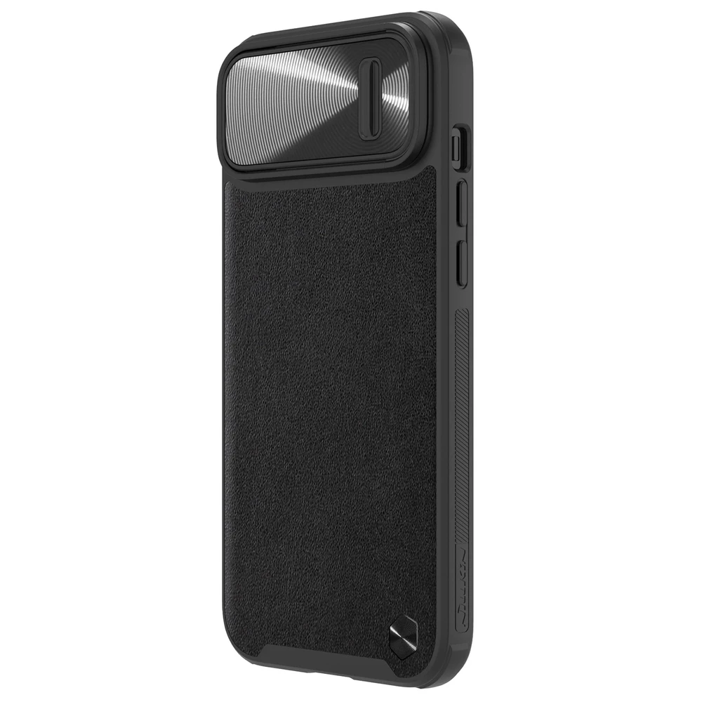 Apple iPhone 14 Plus Nillkin Camshield Leather S dėklas juodos spalvos