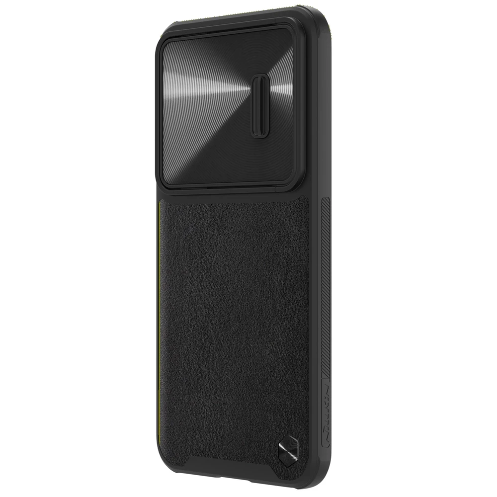 Nillkin CamShield Leather S Samsung Galaxy S23 Plus camera dėklas telefonui juodos spalvos