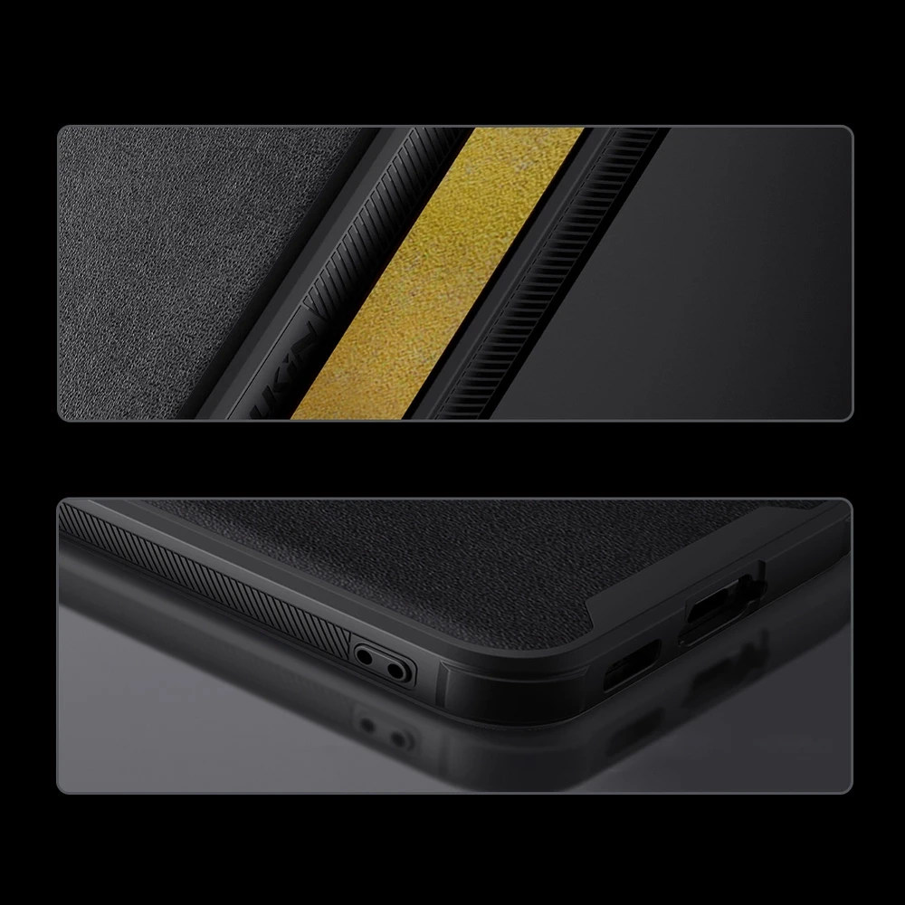 Nillkin CamShield Leather S Samsung Galaxy S23 Plus camera dėklas telefonui juodos spalvos