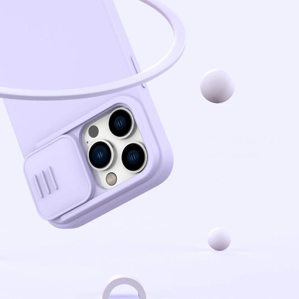 Dėklas Nillkin CamShield Silky Magnetic Silicone Apple iPhone 14 Pro Max šviesiai žalias