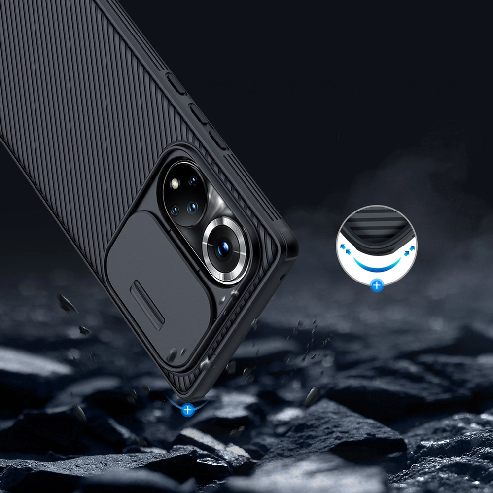 Nillkin CamShield Pro Case Armored Case Cover Camera Protector for Honor 50 Pro Juodas - OUTLET (Atnaujinta)