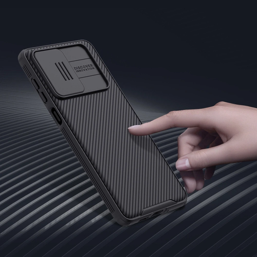 Nillkin CamShield Pro Armored Camera Protector Samsung Galaxy A73 dėklas telefonui mėlynos spalvos