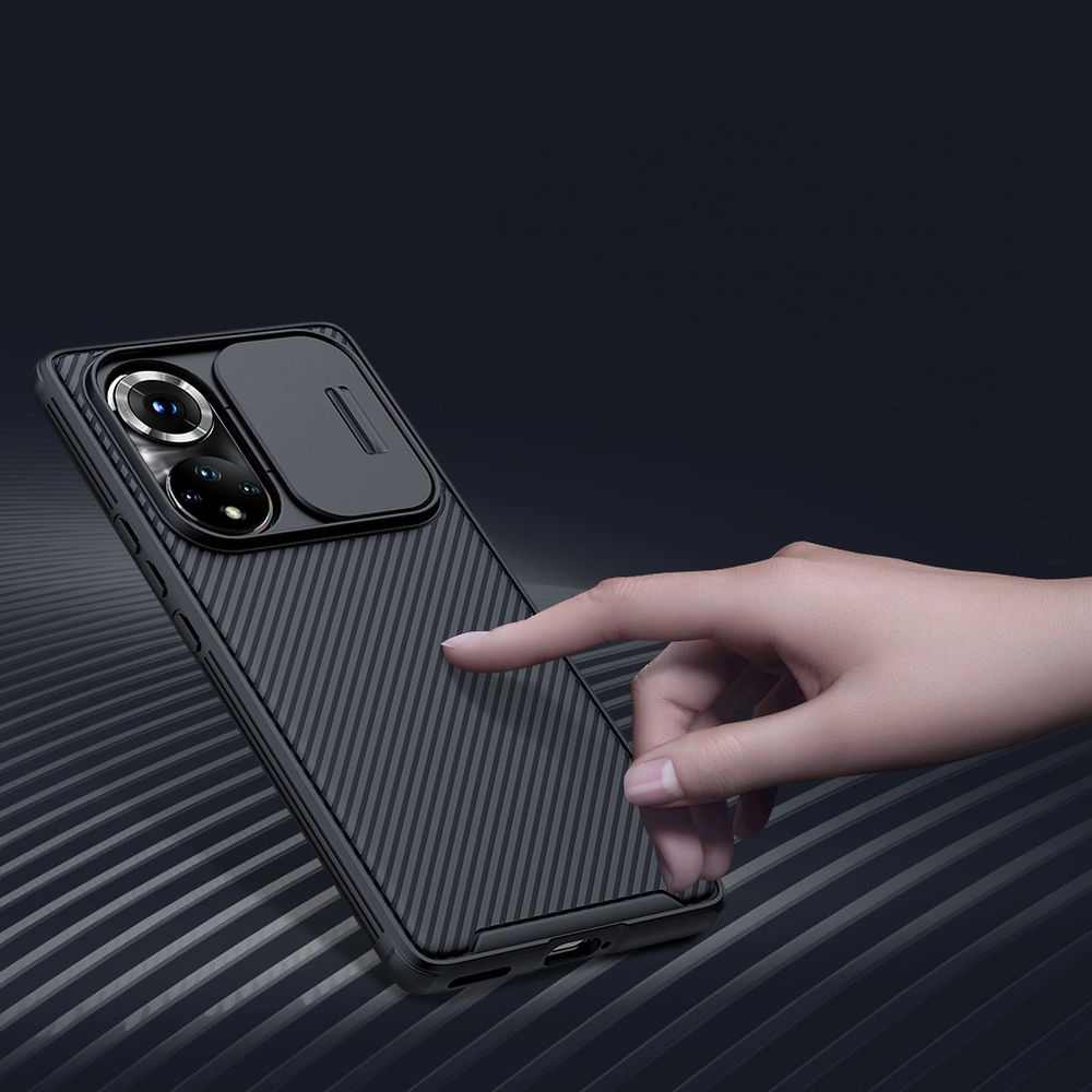 Nillkin CamShield Pro Case Armored Case Cover Camera Protector for Honor 50 Pro Juodas - OUTLET (Atnaujinta)