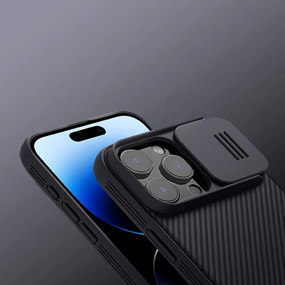 Nillkin CamShield Pro Hard Apple iPhone 16 Pro Max dėklas telefonui juodos spalvos