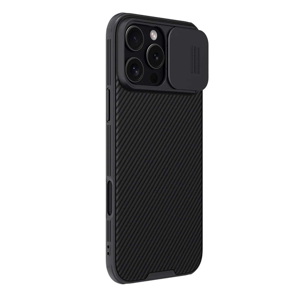 Nillkin CamShield Pro Hard Apple iPhone 16 Pro Max dėklas telefonui juodos spalvos