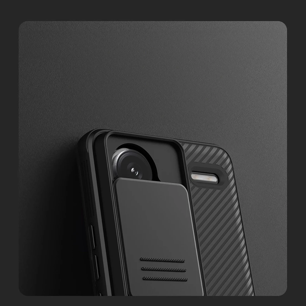 Xiaomi Redmi Note 13 Pro+ 5G Nillkin CamShield Pro dėklas telefonui juodos spalvos