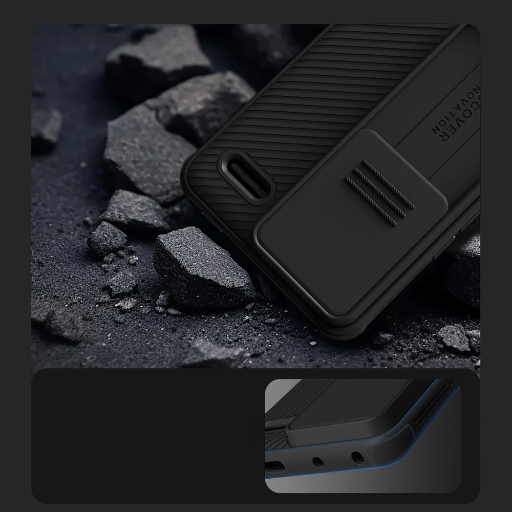 Xiaomi Redmi Note 13 Pro+ 5G Nillkin CamShield Pro dėklas telefonui juodos spalvos