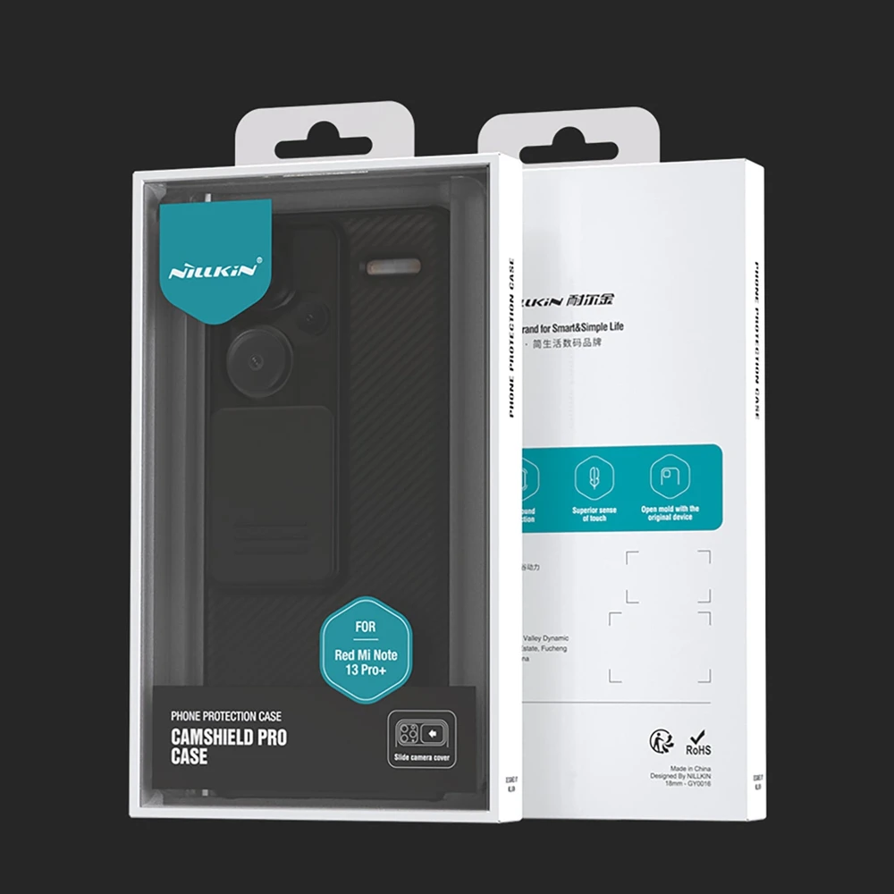 Xiaomi Redmi Note 13 Pro+ 5G Nillkin CamShield Pro dėklas telefonui juodos spalvos