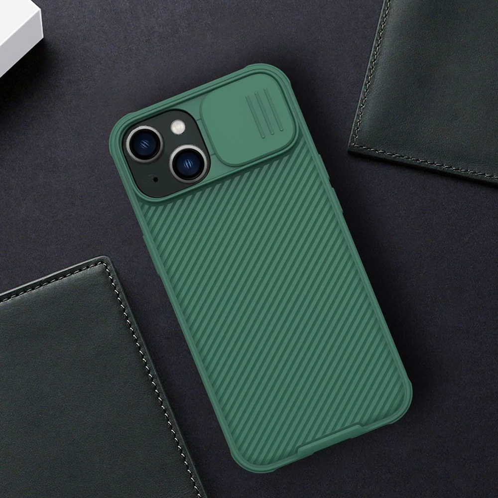Nillkin CamShield Pro Apple iPhone 14 Plus Armored Camera Protector dėklas telefonui mėlynos spalvos