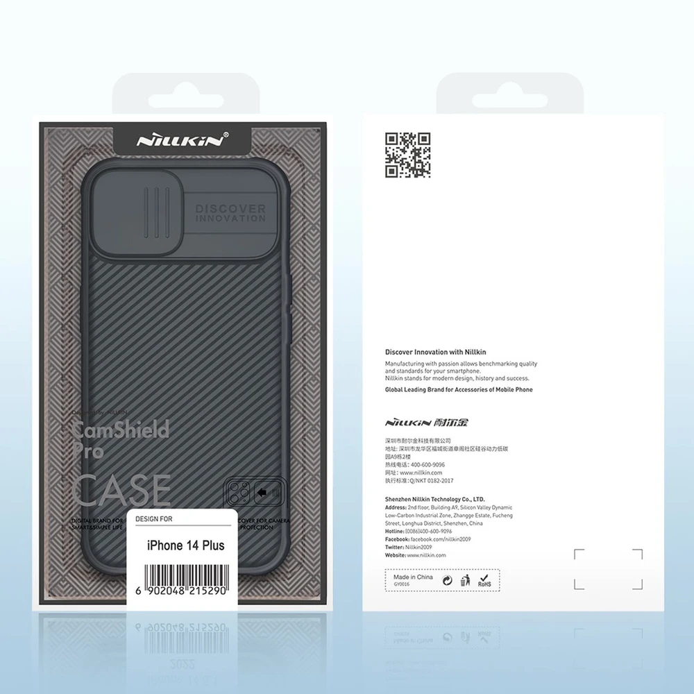 Nillkin CamShield Pro Apple iPhone 14 Plus Armored Camera Protector dėklas telefonui mėlynos spalvos