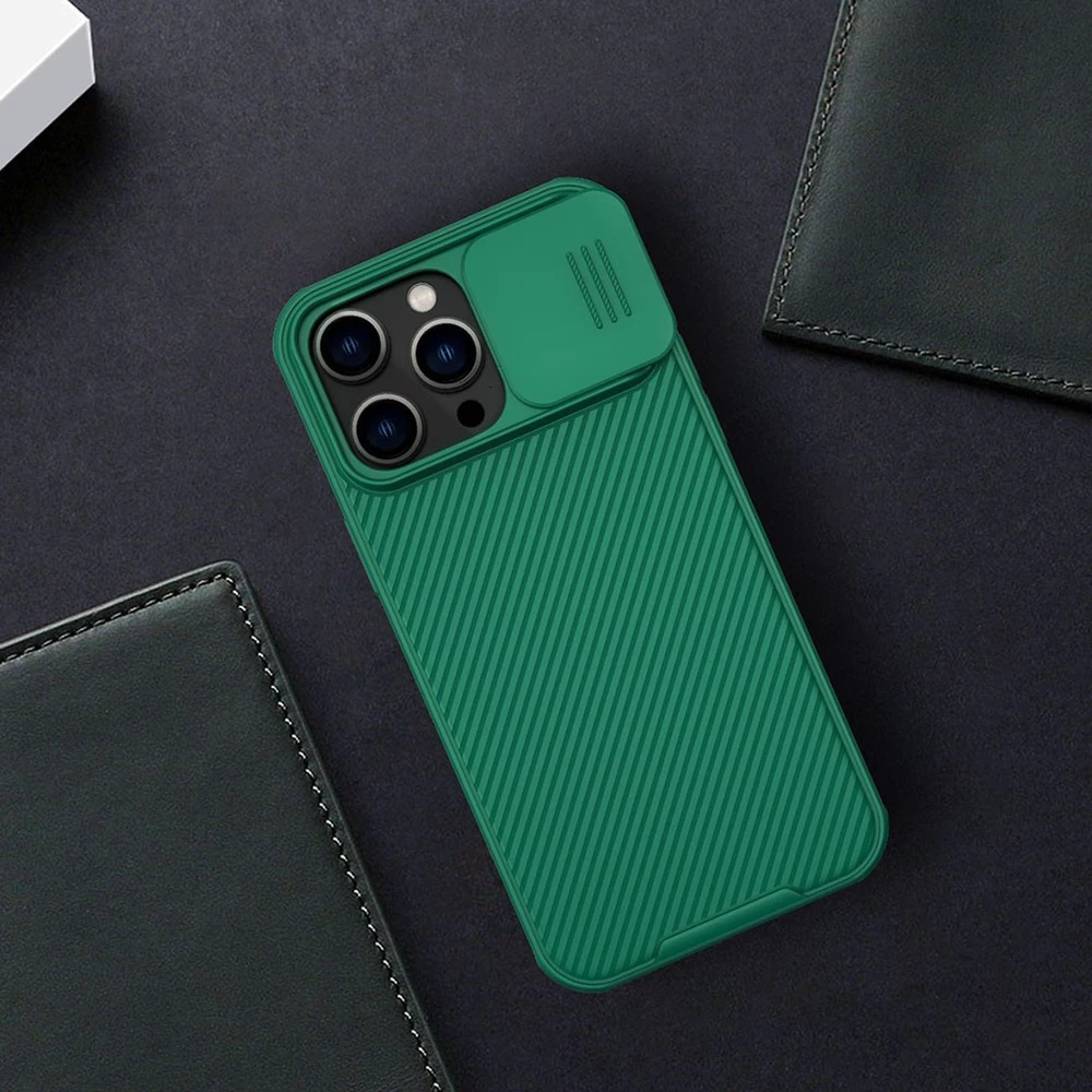 Dėklas Nillkin CamShield Pro Apple iPhone 14 Pro Max mėlynas