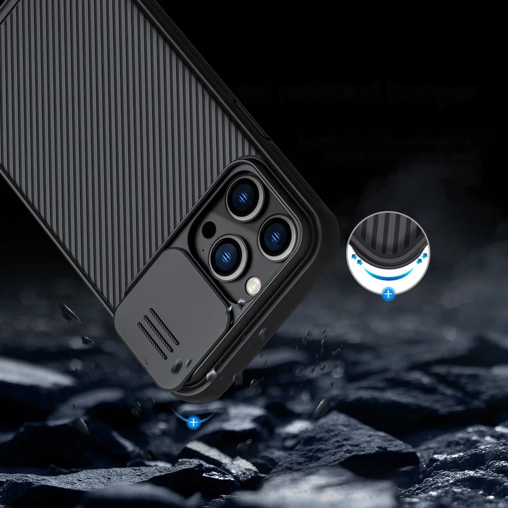 Dėklas Nillkin CamShield Pro Apple iPhone 14 Pro Max žalias