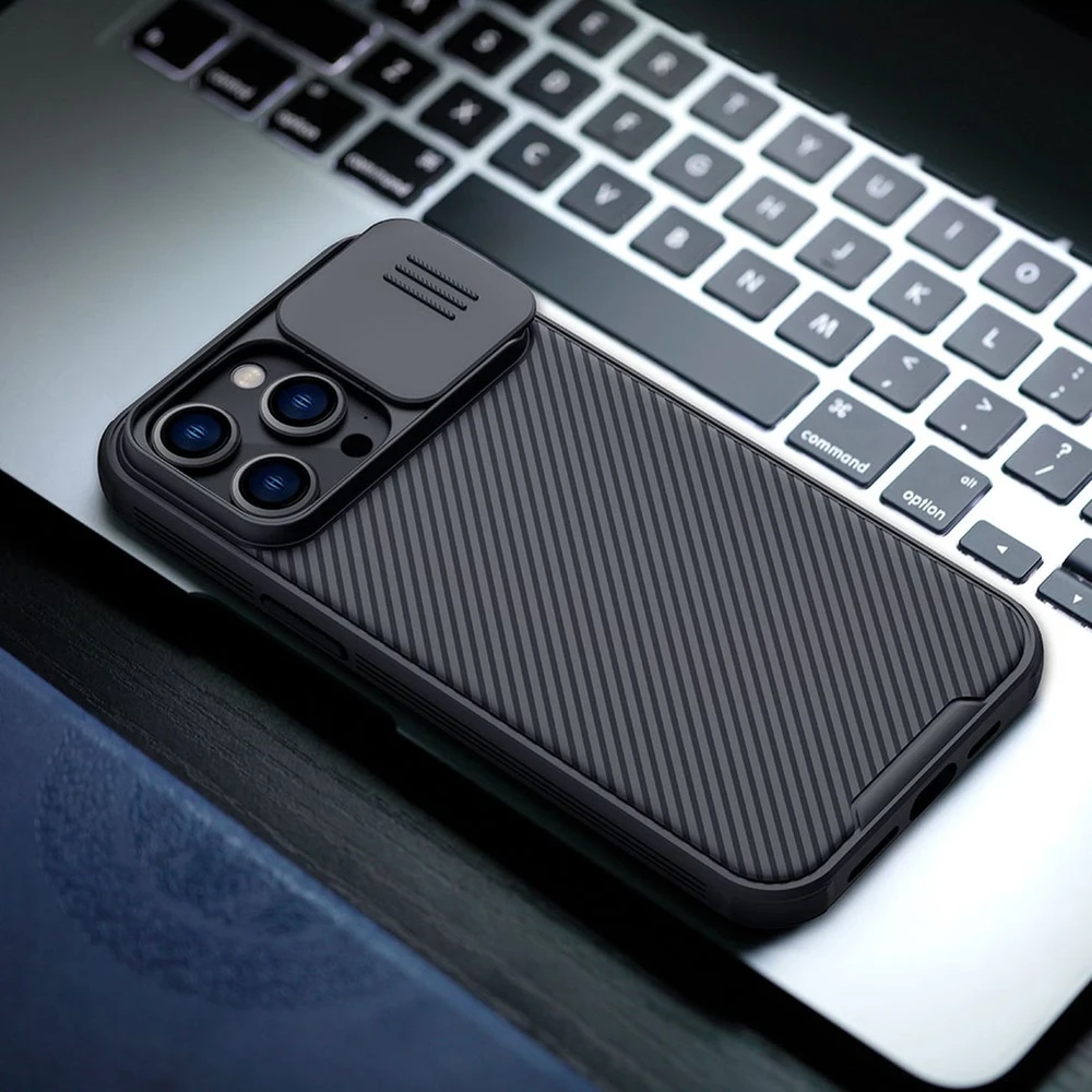 Dėklas Nillkin CamShield Pro Apple iPhone 14 Pro Max žalias