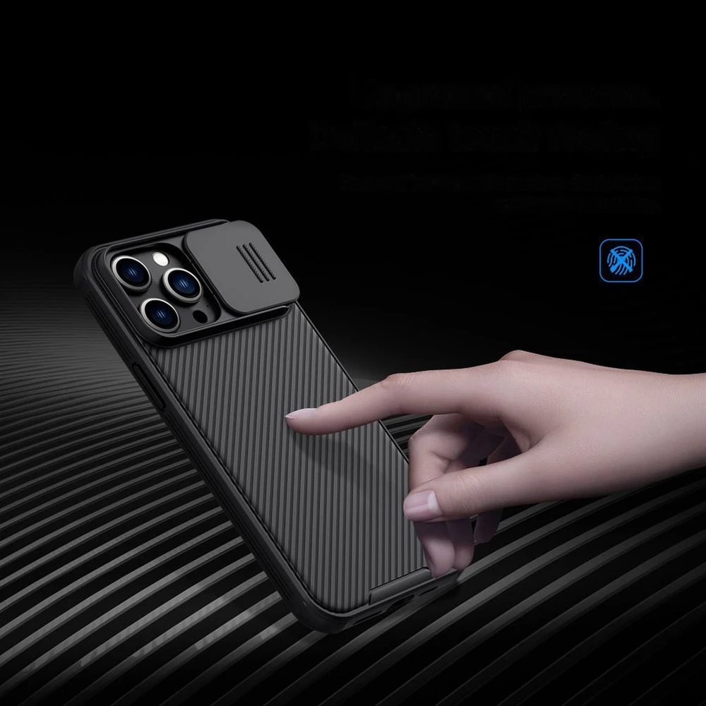 Dėklas Nillkin CamShield Pro Apple iPhone 14 Pro Max žalias