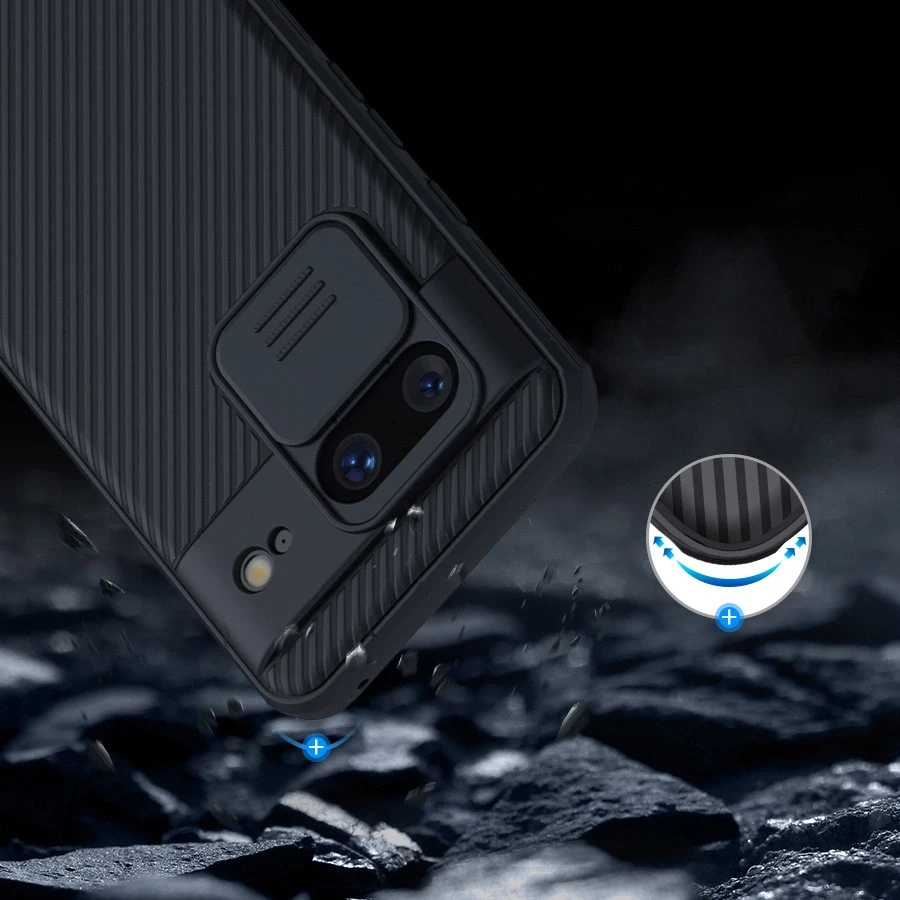 Nillkin CamShield PRO Hard Google Pixel 8 dėklas telefonui juodos spalvos