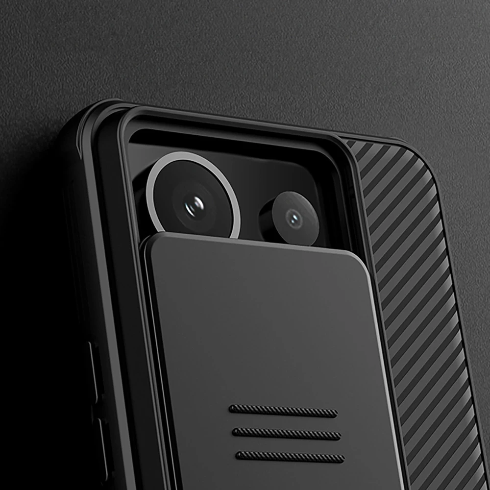 Xiaomi Redmi Note 13 Pro 5G Nillkin CamShield Pro dėklas telefonui juodos spalvos