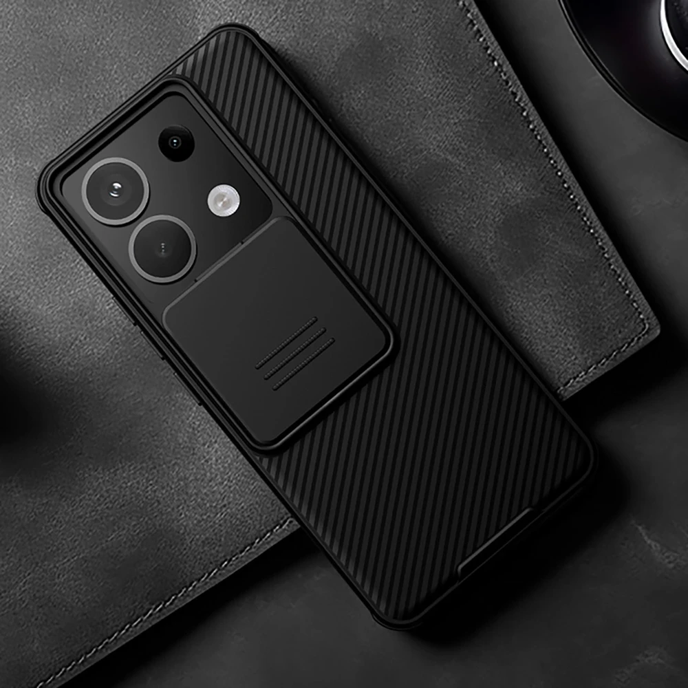 Xiaomi Redmi Note 13 Pro 5G Nillkin CamShield Pro dėklas telefonui juodos spalvos