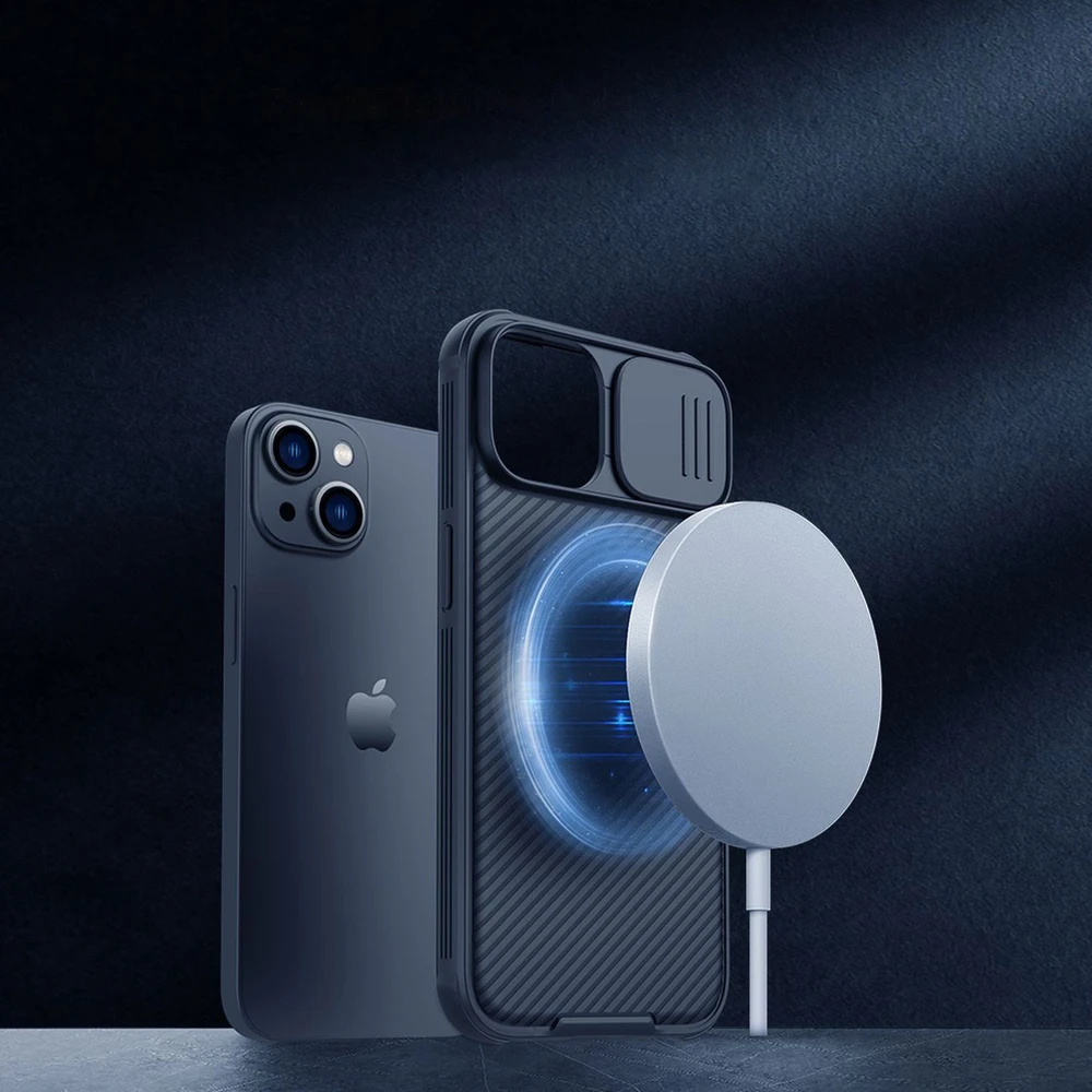 Nillkin CamShield Pro Magnetic Apple iPhone 14 Plus Camera Protector dėklas telefonui juodos spalvos (with MagSafe)