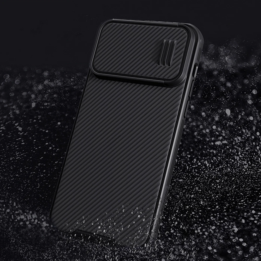 Nillkin CamShield S Apple iPhone 14 Pro Max Armored Camera Protector dėklas telefonui mėlynos spalvos