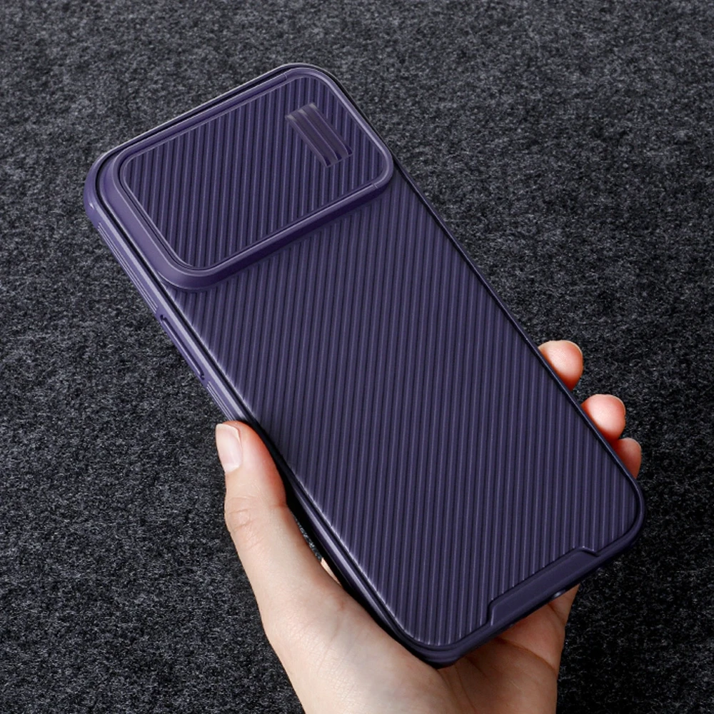 Nillkin CamShield S Apple iPhone 14 Pro Max Armored Camera Protector dėklas telefonui mėlynos spalvos